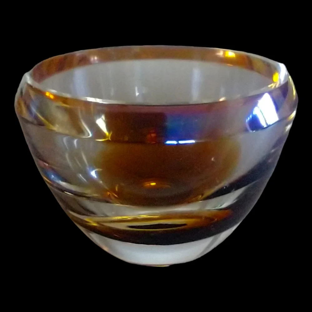 Waterford Evolution Style Hand Blown Lead Crystal Glass Centerpiece Bowl 4